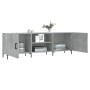 Mobile Porta TV Grigio Cemento 150x30x50cm in Legno Multistrato