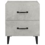 Comodini 2 pz Grigio Cemento 40x35x47,5 cm