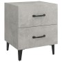 Comodini 2 pz Grigio Cemento 40x35x47,5 cm