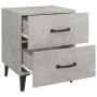 Comodini 2 pz Grigio Cemento 40x35x47,5 cm