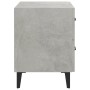 Comodini 2 pz Grigio Cemento 40x35x47,5 cm