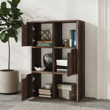 Libreria Rovere Fumo 60x27,5x88 cm in Legno Multistrato