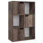 Libreria Rovere Fumo 60x27,5x88 cm in Legno Multistrato