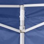 Gazebo Pieghevole Professionale 2 Pareti 2x2m Acciaio Blu