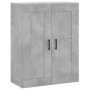 Mobile a Parete Grigio Cemento 69,5x34x90 cm Legno Multistrato