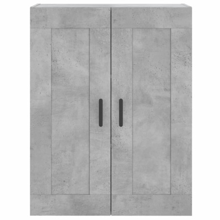 Mobile a Parete Grigio Cemento 69,5x34x90 cm Legno Multistrato