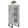 Credenza Grigio Cemento 34,5x34x90 cm in Legno Multistrato