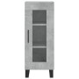 Credenza Grigio Cemento 34,5x34x90 cm in Legno Multistrato