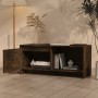 Mobile Porta TV Rovere Fumo 90x35x40 cm in Truciolato