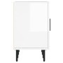 Mobile Porta TV Bianco Lucido 150x30x50 cm in Legno Multistrato