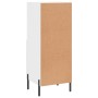 Credenza Bianco Lucido 34,5x34x90 cm in Legno Multistrato