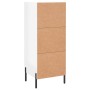 Credenza Bianco Lucido 34,5x34x90 cm in Legno Multistrato