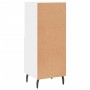 Credenza Bianco Lucido 34,5x34x90 cm in Legno Multistrato