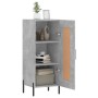 Credenza Grigio Cemento 34,5x34x90 cm in Legno Multistrato