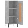 Credenza Grigio Cemento 34,5x34x90 cm in Legno Multistrato