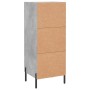 Credenza Grigio Cemento 34,5x34x90 cm in Legno Multistrato