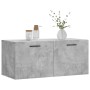 Mobile a Parete Grigio Cemento 80x36,5x35 cm Legno Multistrato