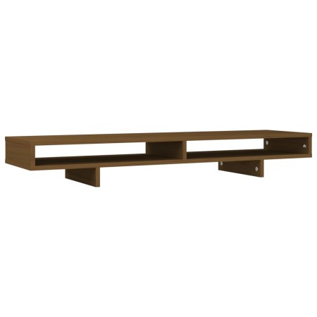 Supporto per Monitor Miele 100x27x14 cm Legno Massello di Pino