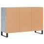 Credenza Grigio Cemento 103,5x35x70 cm in Legno Multistrato