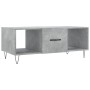 Tavolino Salotto Grigio Cemento 102x50x40 cm Legno Multistrato