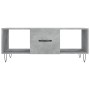 Tavolino Salotto Grigio Cemento 102x50x40 cm Legno Multistrato