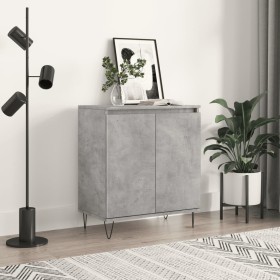 Credenza Grigio Cemento 60x35x70 cm in Legno Multistrato