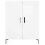 Credenza 69,5x34x90 cm in Legno Multistrato Bianco Lucido