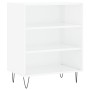 Credenza Bianco Lucido 57x35x70 cm in Legno Multistrato