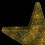 Decorazioni Natale Stelle 3 pz Oro in Rete LED Interni Esterni