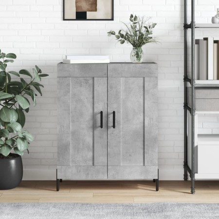 Credenza Grigio Cemento 69,5x34x90 cm in Legno Multistrato