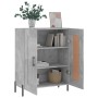 Credenza Grigio Cemento 69,5x34x90 cm in Legno Multistrato