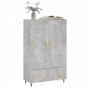 Credenza Grigio Cemento 69,5x31x115 cm in Legno Multistrato