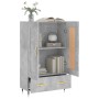 Credenza Grigio Cemento 69,5x31x115 cm in Legno Multistrato