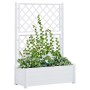 Fioriera da Giardino con Graticcio 100x43x142 cm PP Bianco