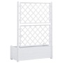 Fioriera da Giardino con Graticcio 100x43x142 cm PP Bianco