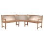 Panchina da Giardino ad Angolo 185x185x90 cm Massello di Teak