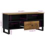 Mobile TV 100x33x46cm Legno Massello Mango e Legno Multistrato