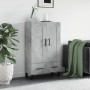 Credenza Grigio Cemento 69,5x31x115 cm in Legno Multistrato