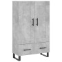 Credenza Grigio Cemento 69,5x31x115 cm in Legno Multistrato