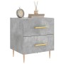 Comodini 2 pz Grigio Cemento 40x35x47,5 cm in Legno Multistrato