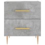 Comodini 2 pz Grigio Cemento 40x35x47,5 cm in Legno Multistrato