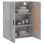 Mobile a Parete Grigio Cemento 69,5x34x90 cm Legno Multistrato