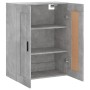 Mobile a Parete Grigio Cemento 69,5x34x90 cm Legno Multistrato