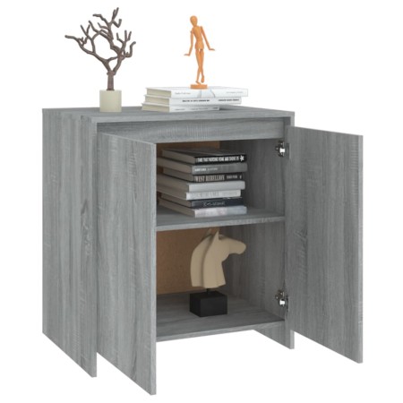 Credenza Grigio Sonoma 70x41x75 cm in Legno Multistrato