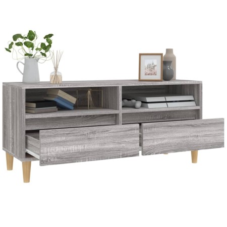 Mobile Porta TV Grigio Sonoma 100x34,5x44,5cm Legno Multistrato