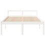 Letto per Anziani Bianco 120x190 cm Small Double Legno di Pino