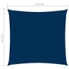 Parasole a Vela in Tela Oxford Quadrato 4,5x4,5 m Blu