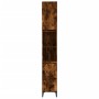 Armadietto Bagno Rovere Fumo 30x30x190 cm in Legno Multistrato