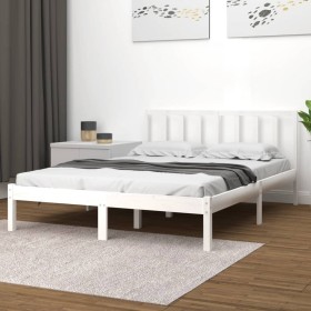 Giroletto Bianco Legno Massello di Pino 120x190cm Small Double