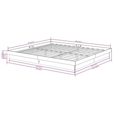 Giroletto Nero in Legno Massello 200x200 cm